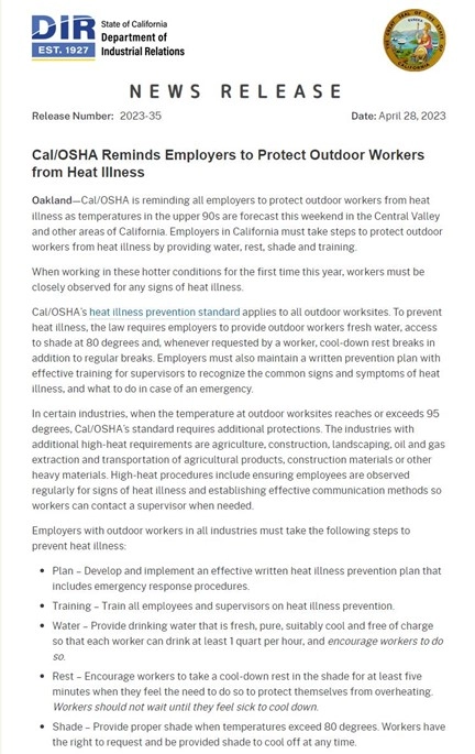 News release document image